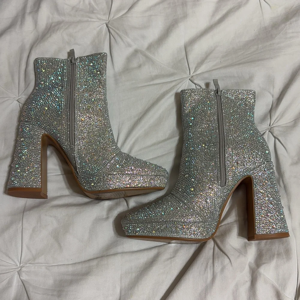 Forever Rhinestone Booties - Picture 3 of 9
